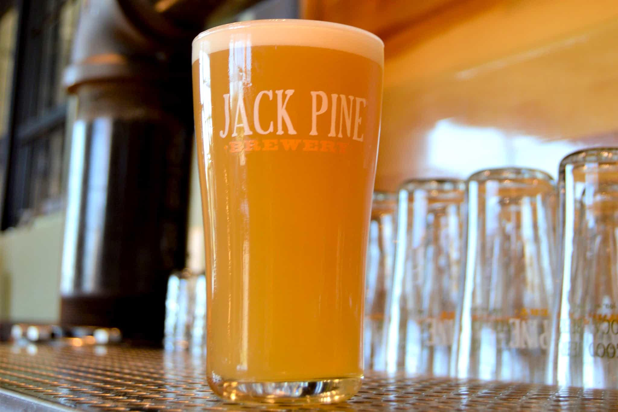 1200x800 Photo of Glass of Beer sitting by tap at Jack Pine Brewery