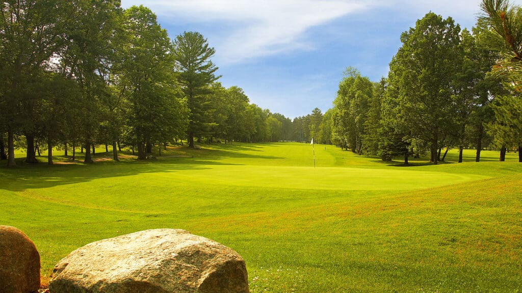 Photo of Golf Course surrounded by trees at Whitefish Golf Club