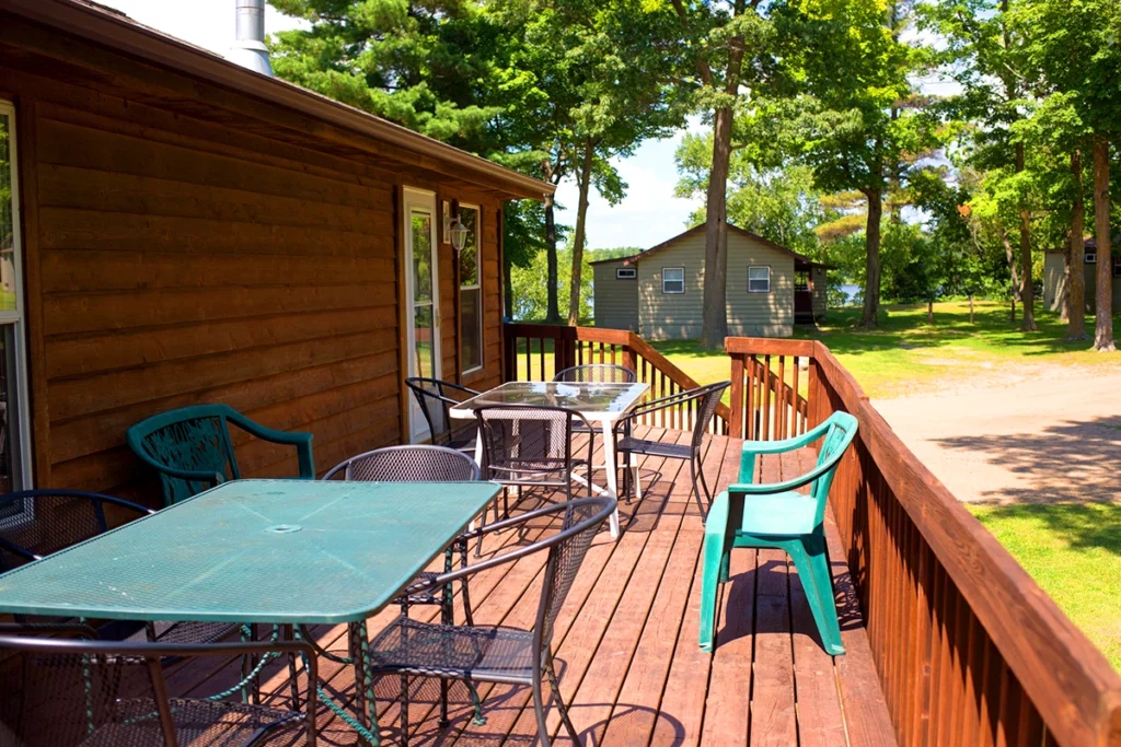 Cabin at Camp Holiday Resort and Campground on a summer day copy