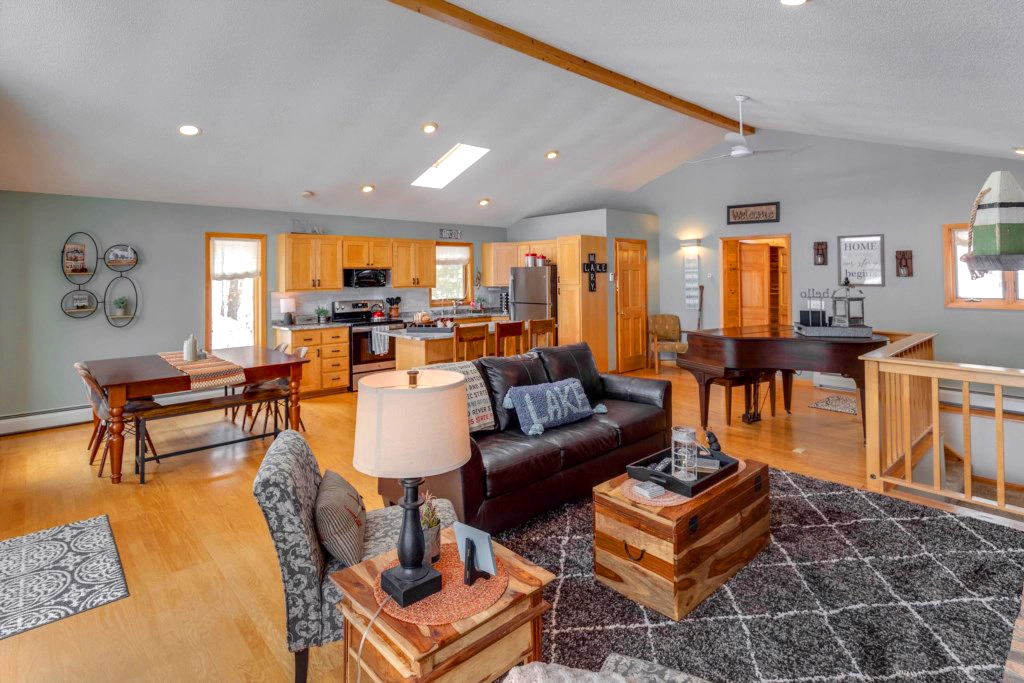 Photo of a living room at a cabin called South Shore Retreat copy