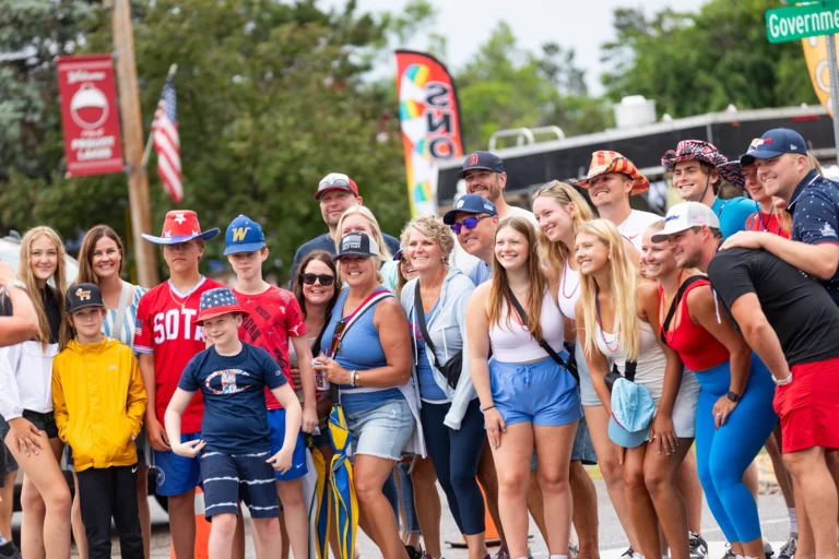 Crowd of People at the Stars & Stripes Parade in Pequot Lakes