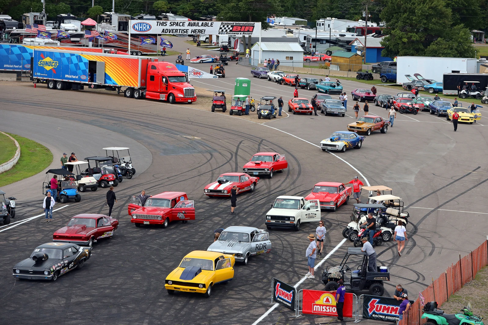 Racing starts during Lucas Oil NHRA Nationals on Thursday, Aug. 15, 2024, at Brainerd International Raceway. Kelly Humphrey Brainerd Dispatch